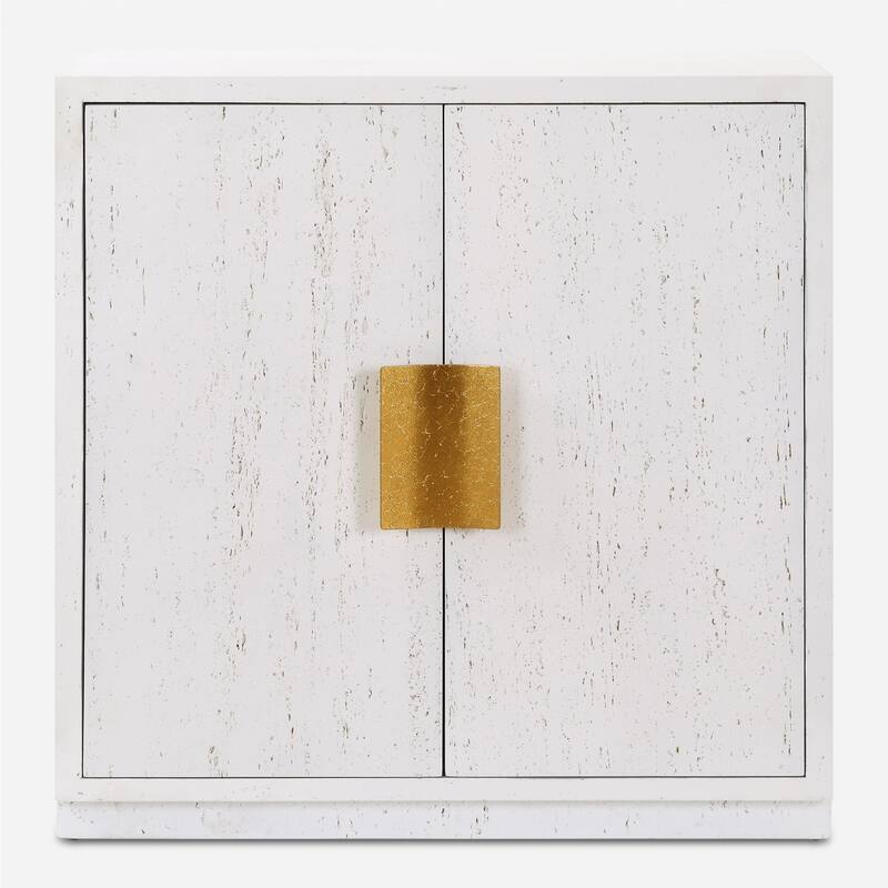 Uttermost 24825 Emma 32" Wide Resin Accent Cabinet with Two Adjustable - White
