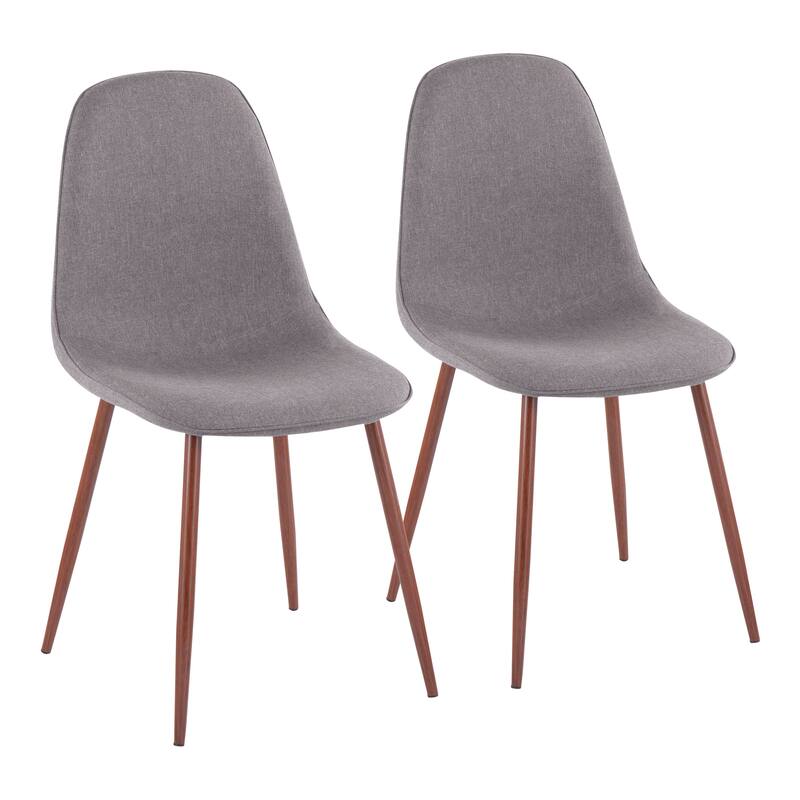 Pebble Mid-Century Modern Upholstered Accent / Dining Chair (Set of 2)