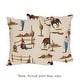 preview thumbnail 5 of 3, Sweet Jojo Designs Tan Brown Western Cowboy Boy 18in. Decorative Accent Throw Pillow Covers (Set of 2) Wild West Farm Horse Cow