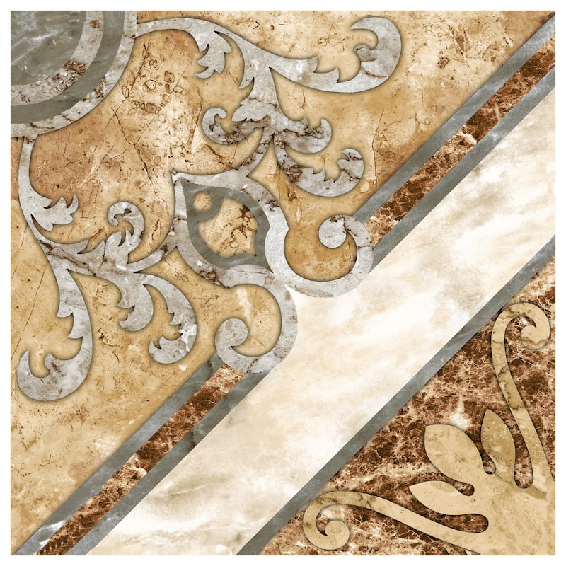 Merola Tile Touba 17-5/8" x 17-5/8" Ceramic Floor and Wall Tile