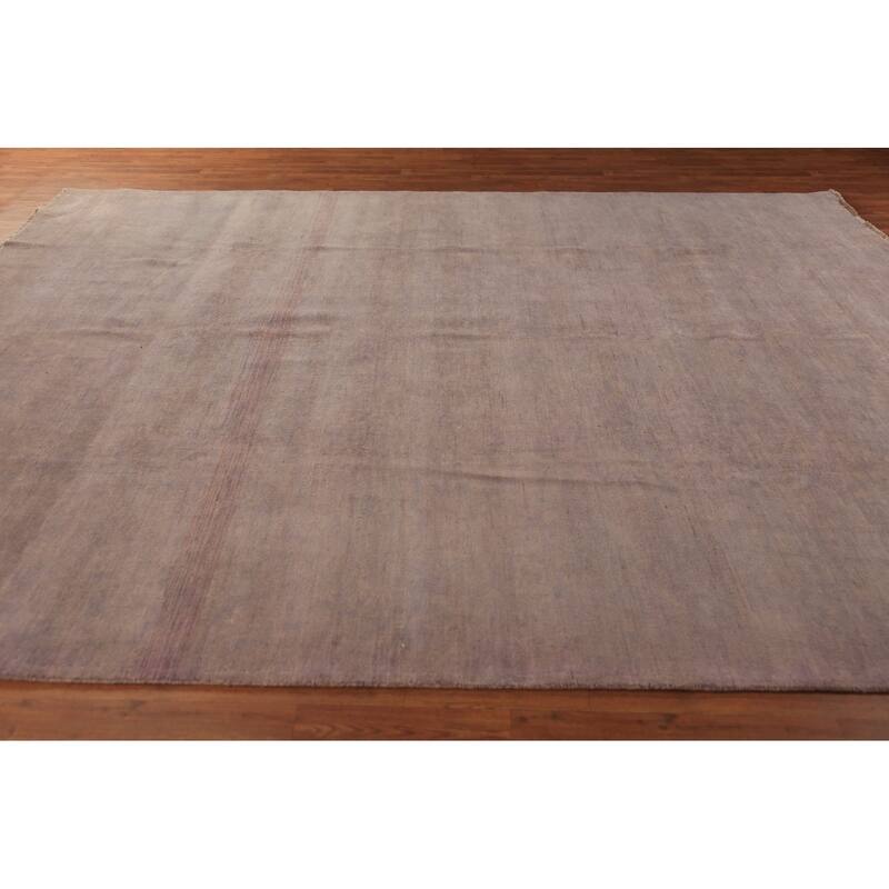 Grays & Beige Gabbeh Oriental Area Rug Hand-Knotted Wool Carpet - 9'3" x 11'7"