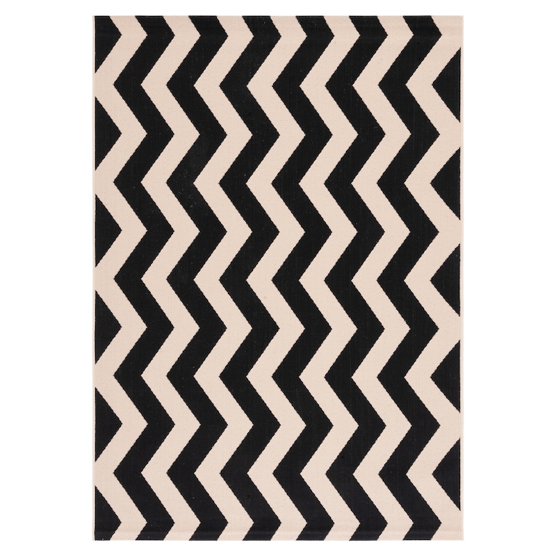 SAFAVIEH Courtyard Morganne Chevron Indoor/ Outdoor Waterproof Patio Backyard