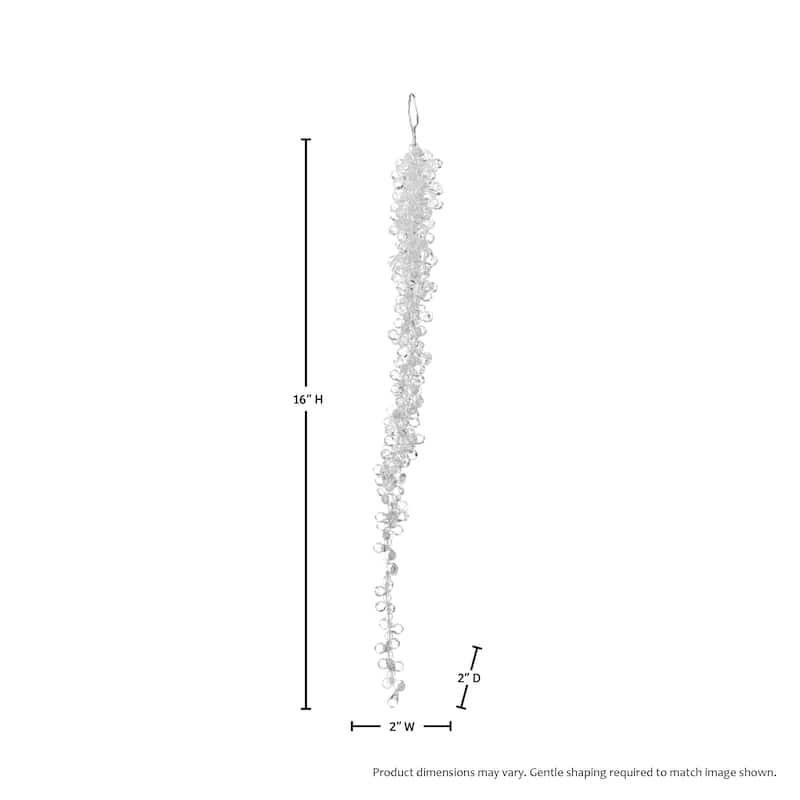 16" Acrylic Bead Hanging Icicle Ornament