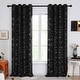 preview thumbnail 4 of 19, Deconovo Pattern Curtain, Black Out Curtains for Bedroom Windows 2 Panel W42 X L45 - Black