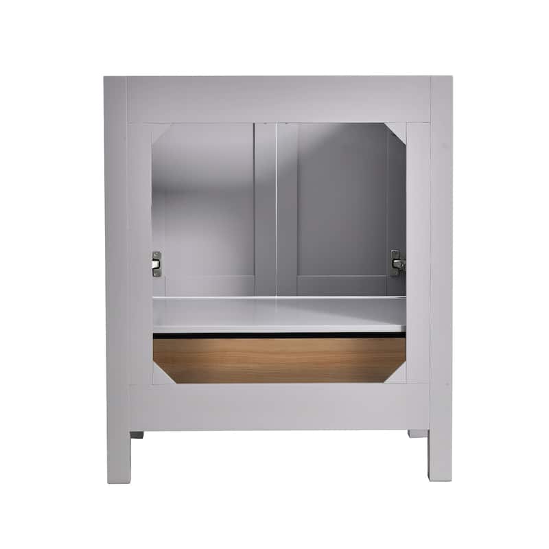 StarrySky 30 inch Undermount Single Sink Bathroom Vanity with Engineered Carrara Marble Top