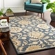 preview thumbnail 24 of 122, Patchway Handmade Classic Floral Wool Area Rug 10' x 14' - Navy/Beige - Runner