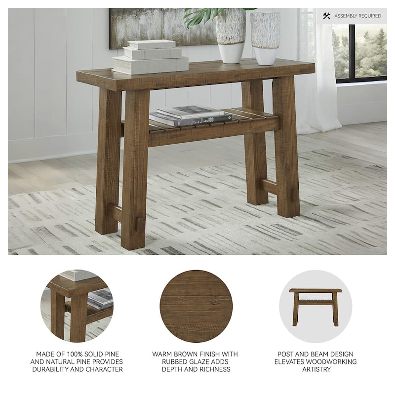 Signature Design by Ashley Mackifeld Brown/Beige Sofa Table - 48" W x 18" D x 33.25" H