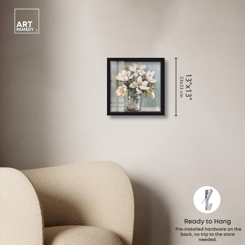 Prismatic Floral and Jar Shadowbox by Art Remedy