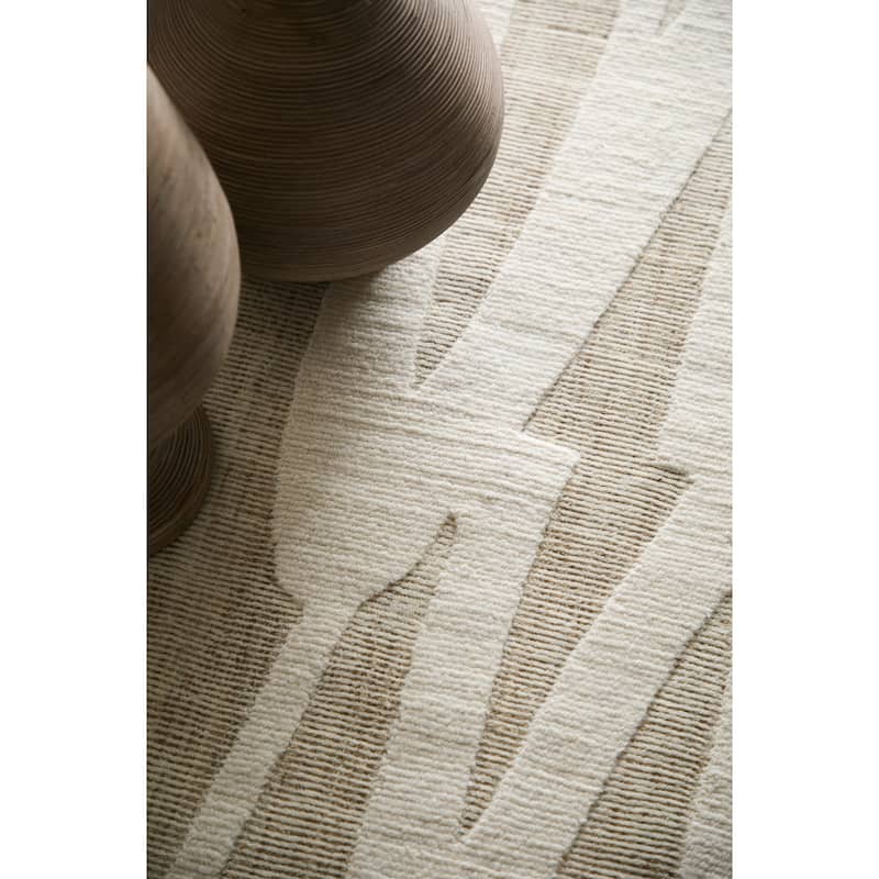 Grand Bazaar Callum Hand Woven Abstract Modern Area Rug - 10' x 14' - Tan/Ivory