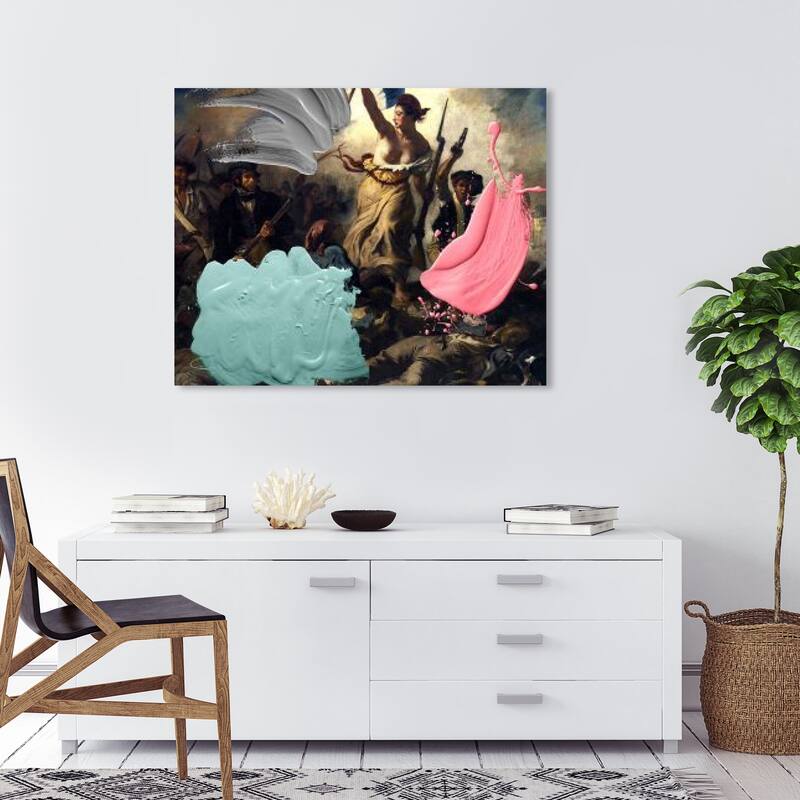 Wynwood Studio Canvas Classic and Figurative Grrrl Power Brown and Dark Brown Traditional Wall Art Canvas Print - 30 x 36