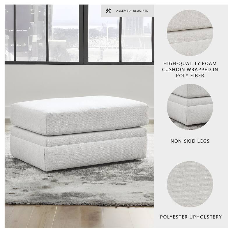 Signature Design by Ashley Maitelynn White Ottoman