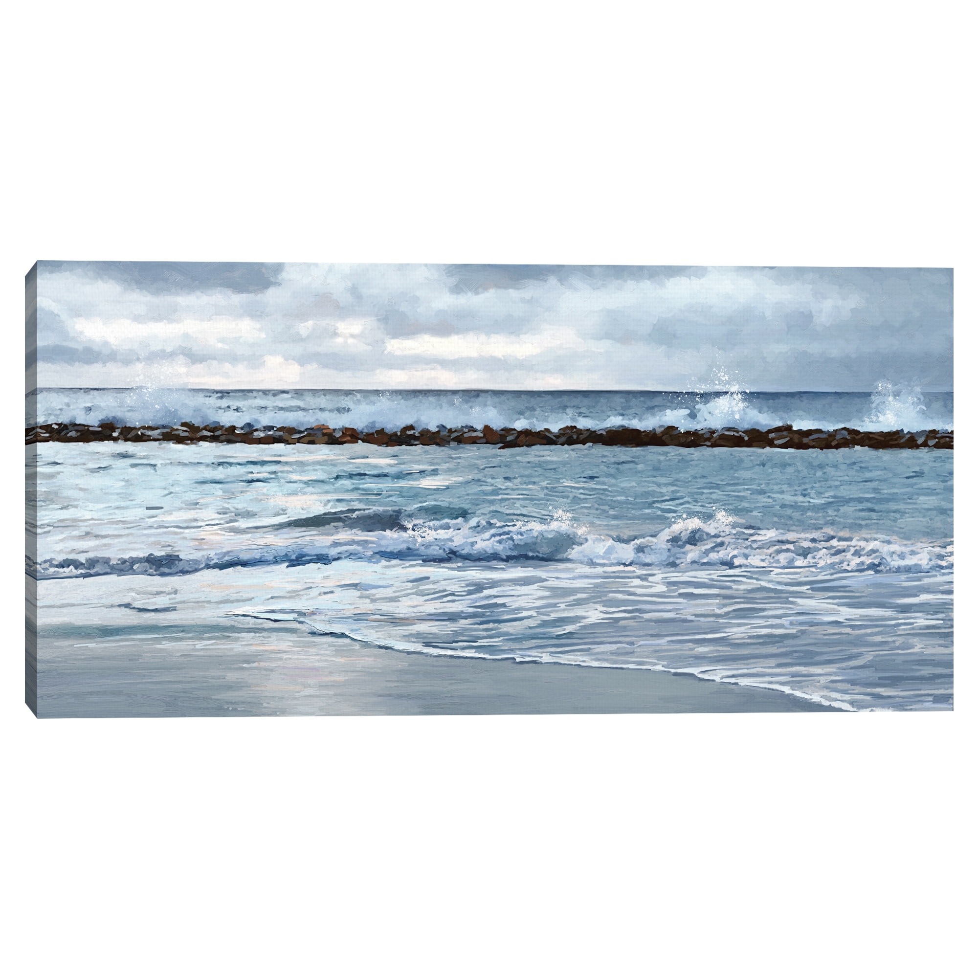 Sunrise Blues Panel Light by Studio Arts Canvas Art Print
