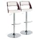 Option White PU/Mahogany Wood/Chrome Metal