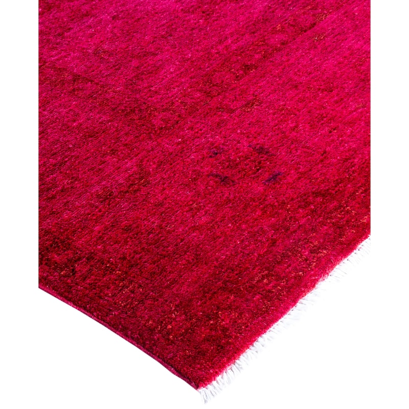Overdyed One-of-a-Kind Hand-Knotted Area Rug - Pink - 6' 1" x 9' 3"