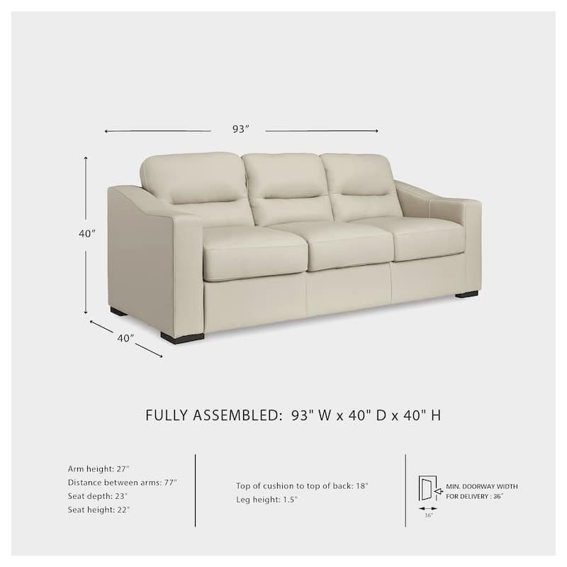 Signature Design by Ashley Treasure Trove Beige Sofa - 93" W x 40" D x 40" H