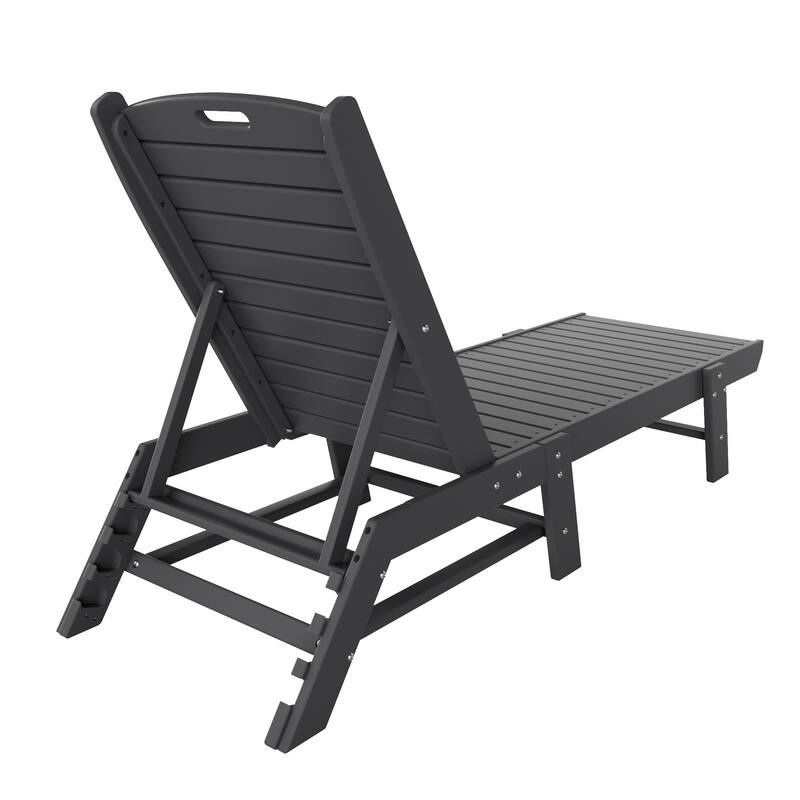 Laguna Hdpe All Weather Outdoor Patio Pool Reclining Armless Chaise Lounge