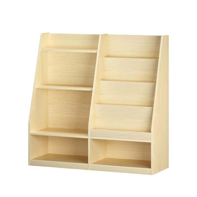 Kids Wooden Bookshelf and Toy Storage Organizer with 4-Tier Shelves
