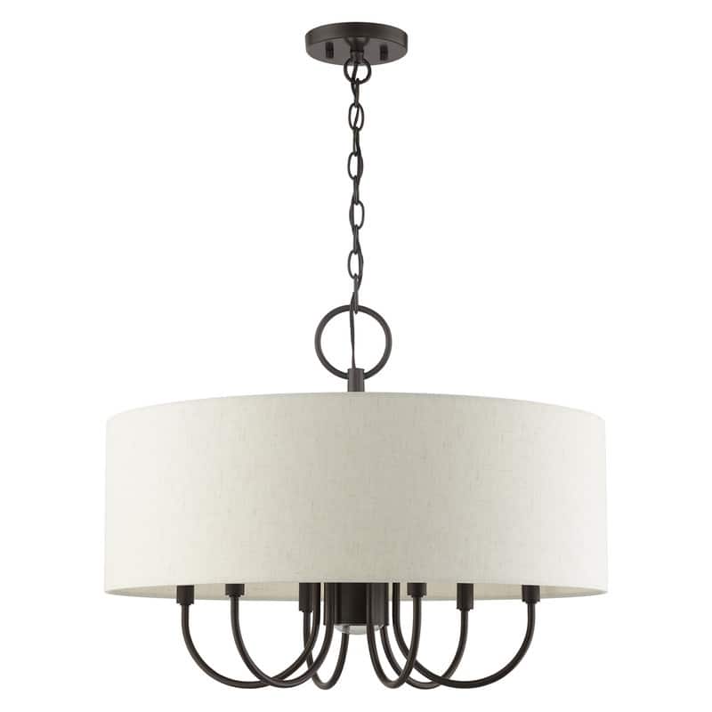 Livex Lighting 8-light English Bronze Pendant Chandelier, 49806-92 - 24"DIA 18.75"H