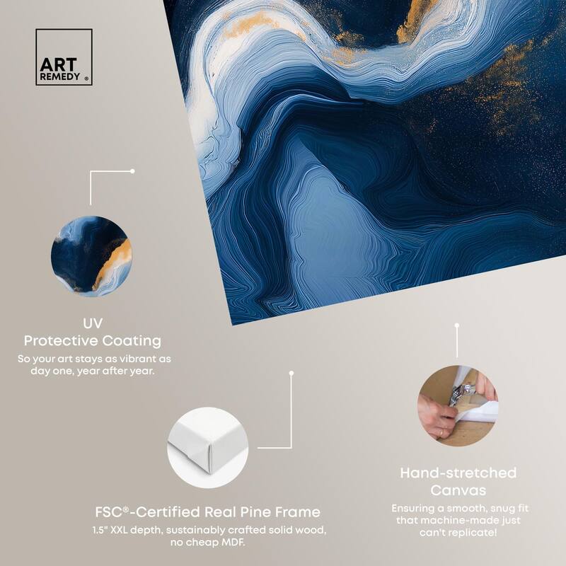 Blue Deep III Canvas by Art Remedy, Gallery Wrapped
