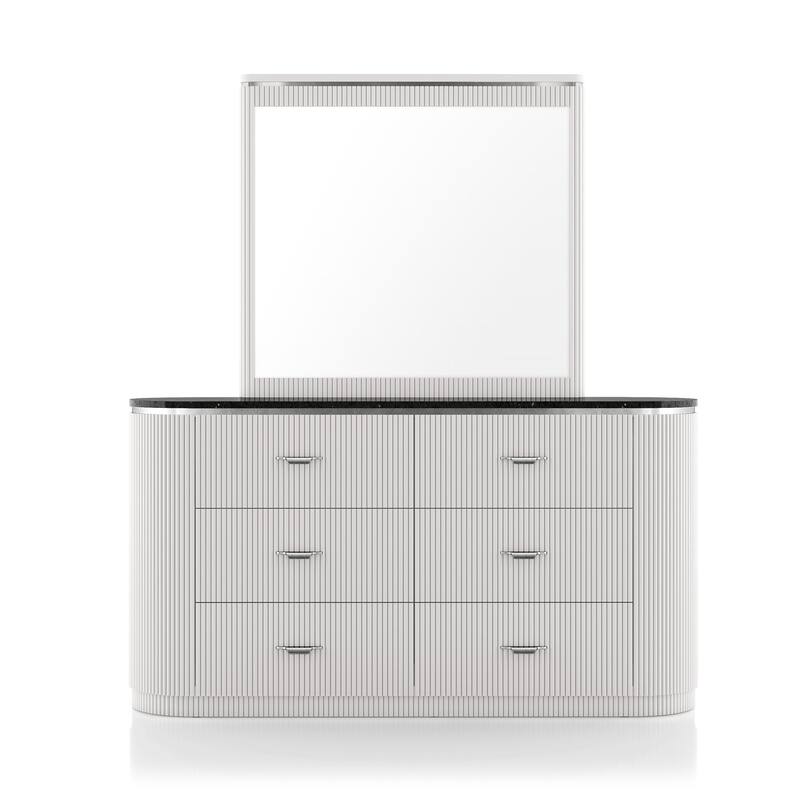 Furniture of America Leander Modern 4-Piece Light Grey Panel Bedroom Set