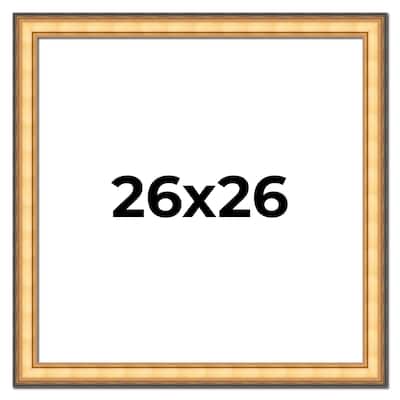 26x26 Frame Gold Plein Aire Solid Wood Picture Frame Width 2 Inches |
