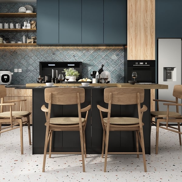 Multifunctional Kitchen Island Sociable Dining Breakfast Bar Table - 77.3"x38"
