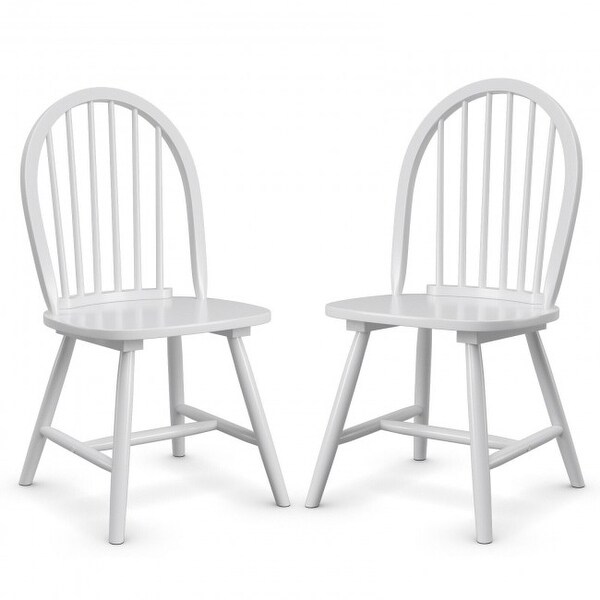 Set of 2 Vintage Windsor Wood Chair with Spindle Back for Dining