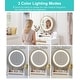 preview thumbnail 7 of 7, COSTARS Rattan Makeup Vanity Desk with Mirror and Lights, White Vanity Table with Drawers,Dressing Table with 3 Lighting Modes
