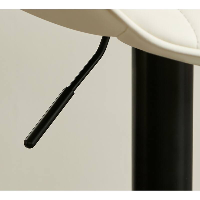 Roundhill Furniture Kovyn Contemporary Adjustable Barstool with Faux Leather Swivel Seats, Set of 2