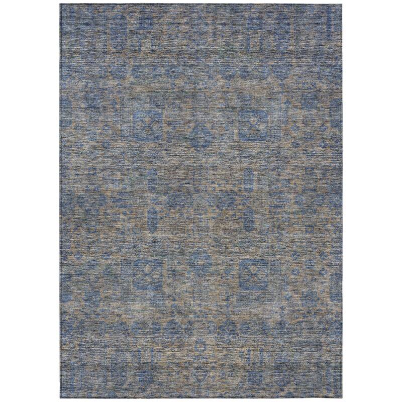 HomeRoots Oriental Transitional Rectangle Outdoor Rug