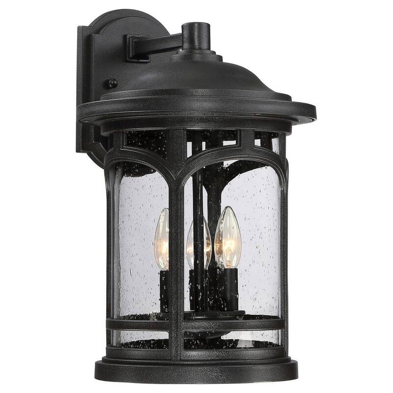 Marblehead 3-Light Outdoor Wall Lantern in Mystic Black - Mystic Black