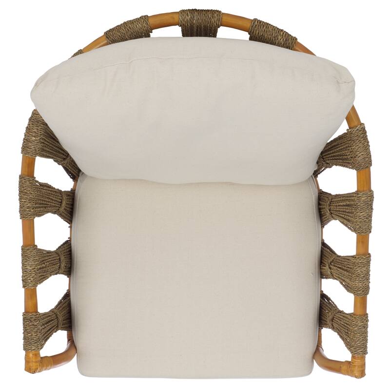 SAFAVIEH Couture Donatello Rattan Pole Accent Chair - 29"W x 34"D x 30"H