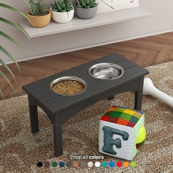 slide 2 of 72, Elevated Pet Feeder with Stainless Steel Bowls - N/A