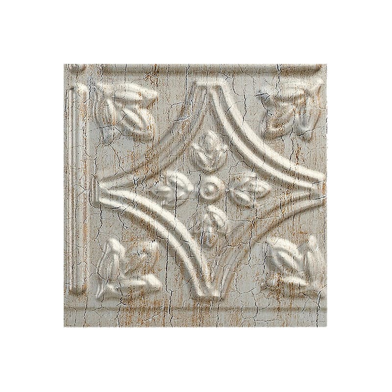 FASÄDE Traditional Style 1 Decorative Vinyl Backsplash Panel - 6x6 Inch Sample - Vintage Metal