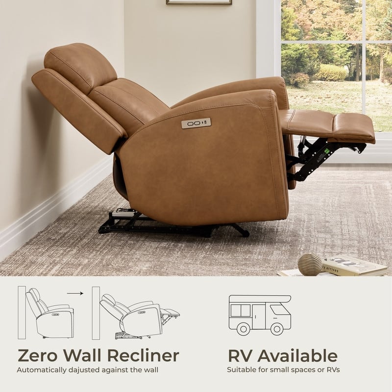 Spruce & Spring Power Recliner Chair Wall Hugger with USB & Type-C Charge