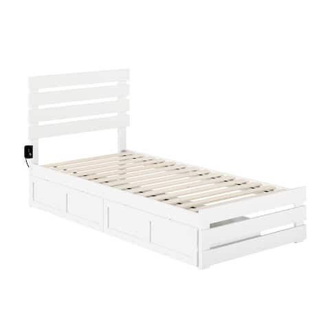 Oxford Bed with Footboard and USB Turbo Charger with 2 XL Drawers