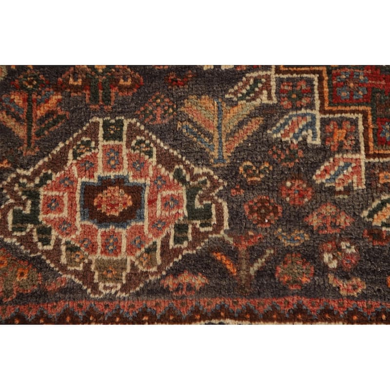 Shiraz Persian Vintage Area Rug Bedroom Handmade Wool Carpet - 3'7"x 5'0"