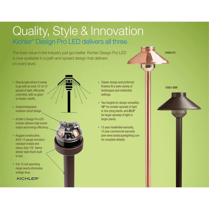 Kichler Single Light 22" Tall Integrated LED Landscape Path Light -