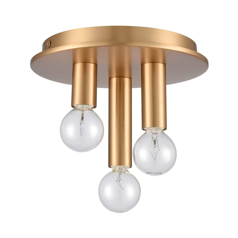 Elk Home Pepper Brushed Nickel Metal 3 Light Flush Mount