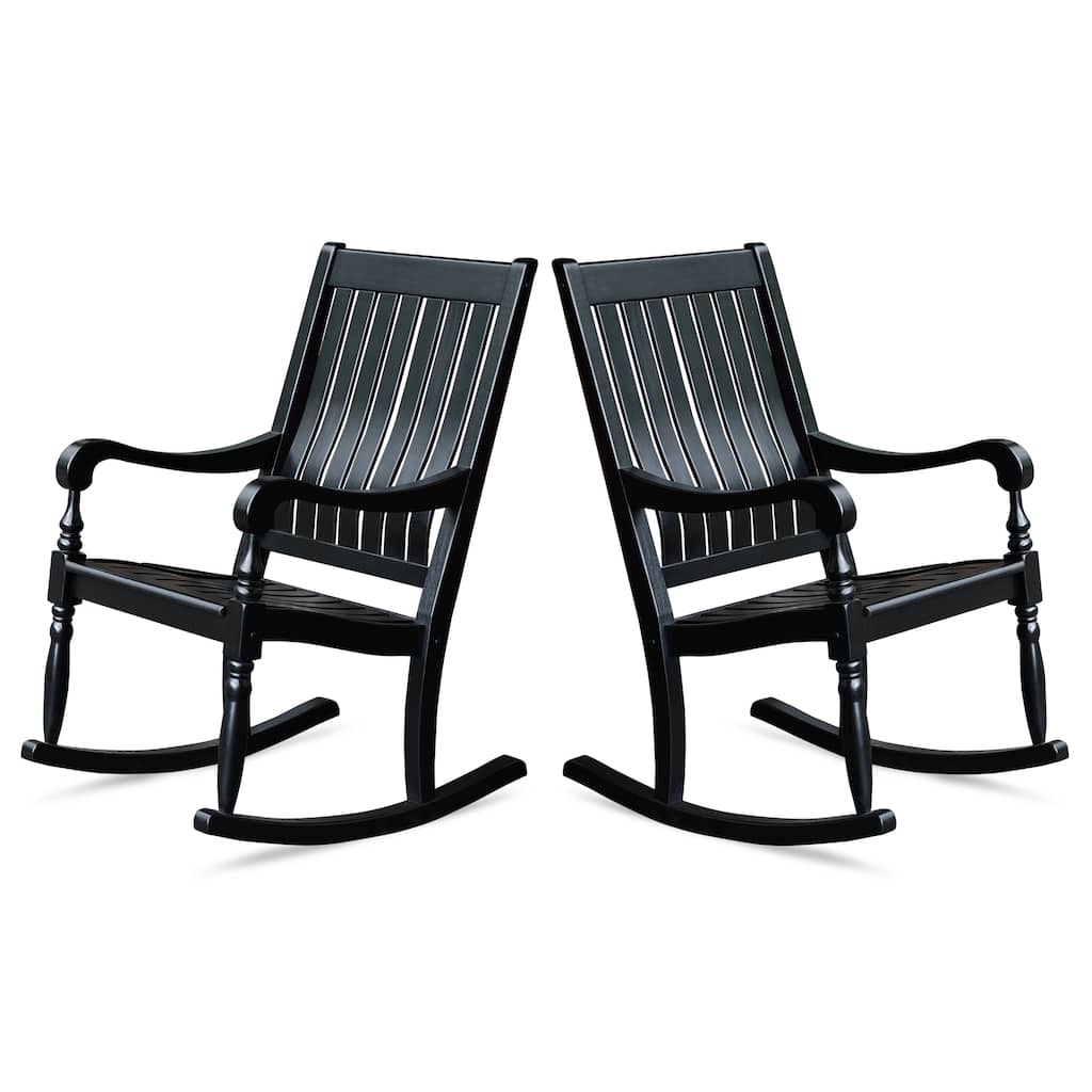 Cambridge Casual Oslo Wood Outdoor Rocking Chair Set of 2