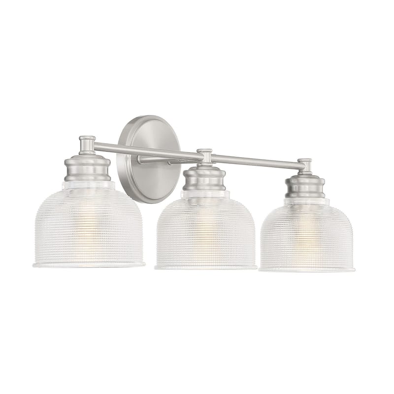 Meridian M80035 3 Light 24" Wide Bathroom Vanity Light with Halophane
