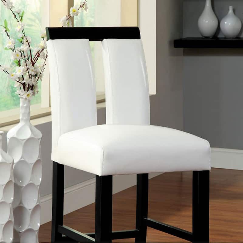 Luminar II Counter Height Chair, Black Finish, Set Of 2 - 41 H x 23.25 W x 18.5 L Inches