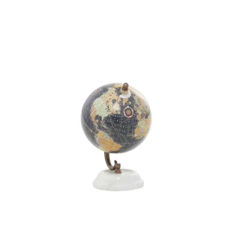 Teal, Black or White Marble Globe with Marble Base