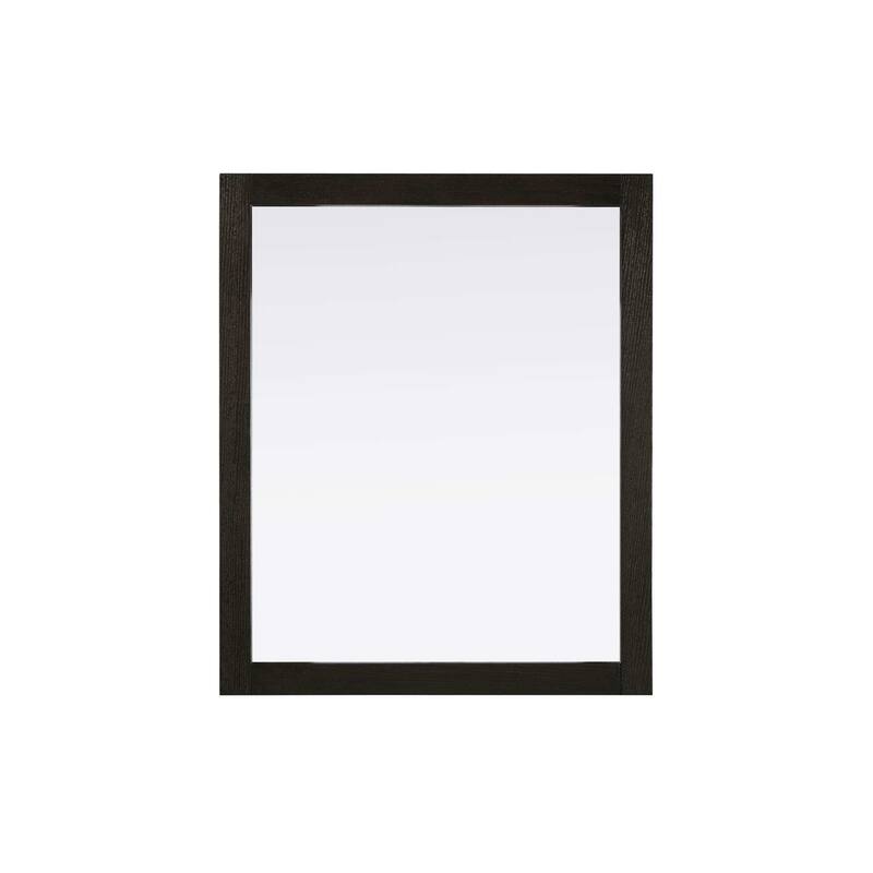Solene Wooden Rectangle Mirror (24-30 x 36 in.) - Chocolate Oak - 30" x 36"
