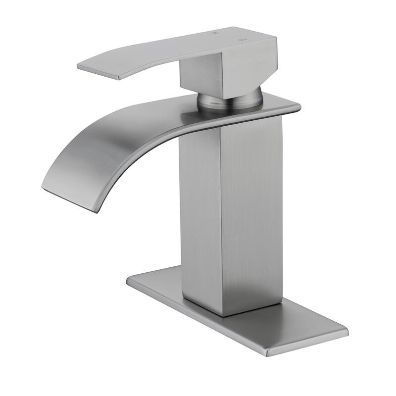 Single Handle Single Hole Bathroom Vanity Waterfall Spout Bathroom Faucet