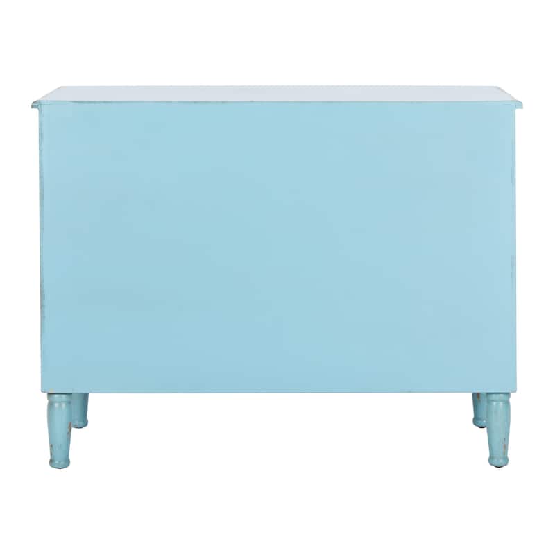 SAFAVIEH Leanna Distressed Blue 3-Drawer Storage Chest