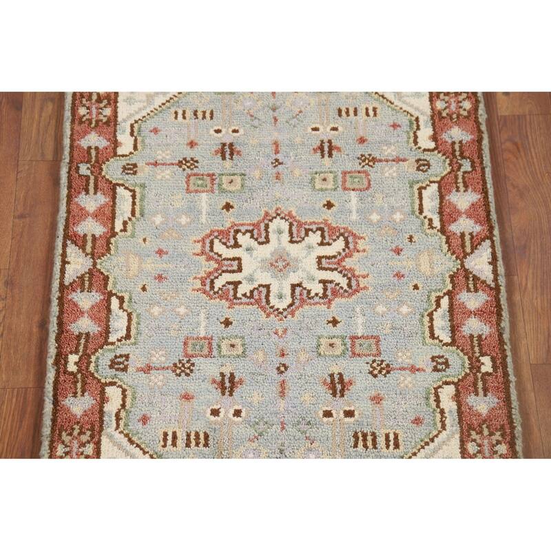 Traditional Blue Kazak Accent Rug Handmade Wool Carpet - 2'0" x 3'0"