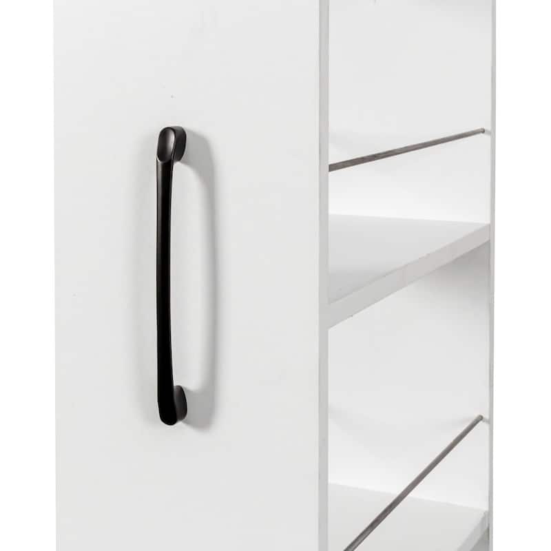 7 Tier Multi-functional Pull-out Storage Single-sided Open Shelf with Casters