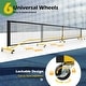 preview thumbnail 5 of 7, Black, Yellow Metal Portable Pickleball Net with Wheels and Carry Bag - 22 ft. x 24" x 36" (L x W x H)
