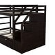 preview thumbnail 9 of 31, Wooden Twin over Twin Bunk Bed Frame with Twin Size Trundle Bed Frame, Storage Stairs and Guardrails for Kids, Teens